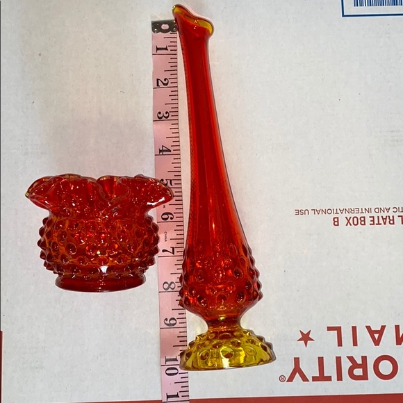 Amberina Glass PAIRD VASES!! - Picture 6 of 8